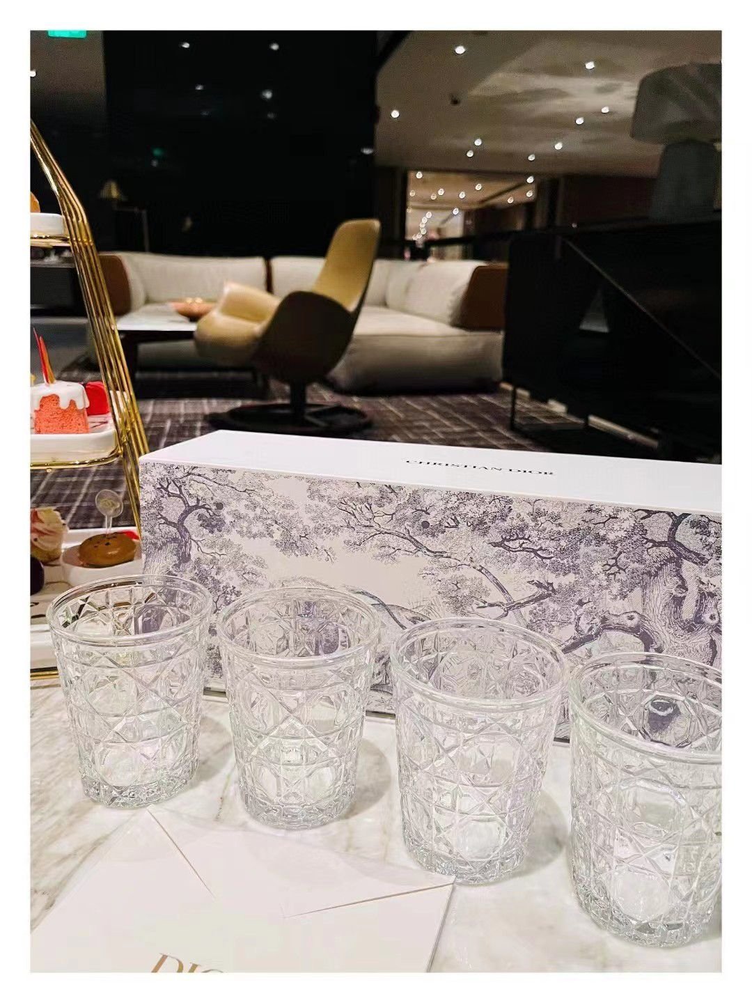 Available Glass set of 4 piece - Image 3 of 3